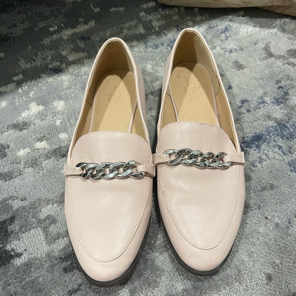 Loft light pink loafers
